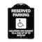 Signmission Reserved Parking Violators Are Subject to Fine of Up to $200 Aluminum Sign, 24" x 18", BW-1824-22993 A-DES-BW-1824-22993 - alternate 1